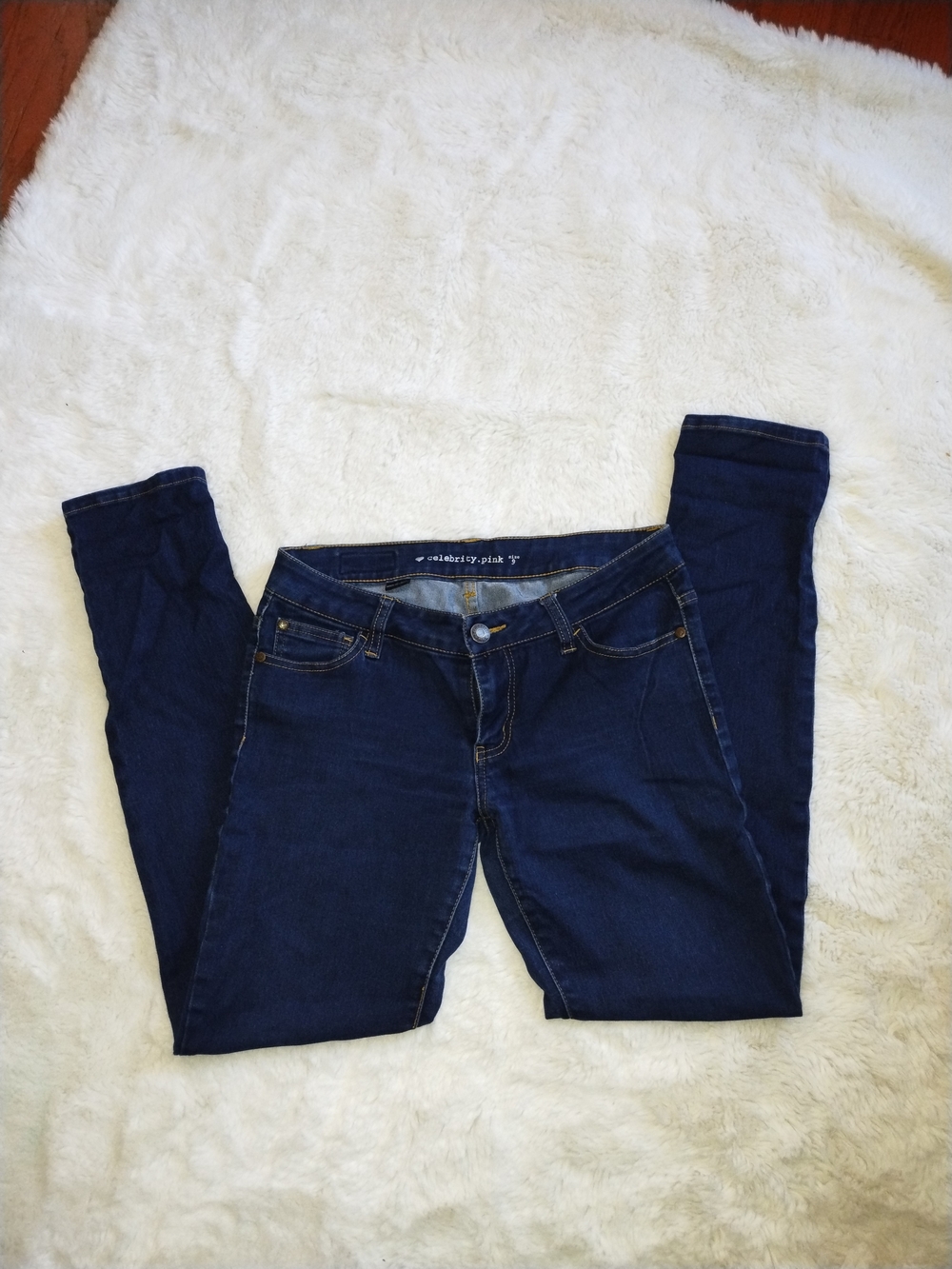 Dark Blue Skinny Jeans - Celebrity Pink